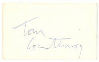 2a662 TOM COURTENAY signed 3x5 index card '70s can be framed with a repro still!