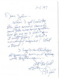2a439 TROY DONAHUE signed letter '97 can be framed with a repro!