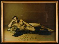 2a001 BURT REYNOLDS signed framed 18x24 color photo '70s to his press agent, his Cosmo nude pose!