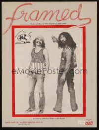 2a254 TOMMY CHONG signed sheet music '76 from Cheech & Chong's Framed by Stoller & Leiber!