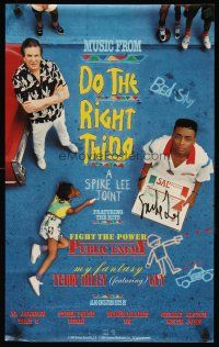2a038 DO THE RIGHT THING signed 15x24 music soundtrack poster '89 by director Spike Lee!