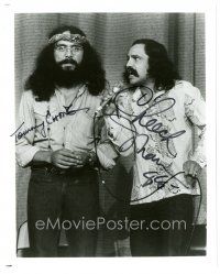 2a280 CHEECH MARIN/TOMMY CHONG signed 8x10 still '80s c/u from one of their stage performances!