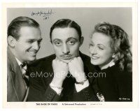 2a291 DOUGLAS FAIRBANKS JR signed 8x10 still '38 with Auer & Danielle Darrieux in Rage of Paris!