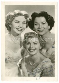 2a296 FONTANE SISTERS signed 5x7.25 still '40s portrait of the pretty trio by James Kriegsmann!