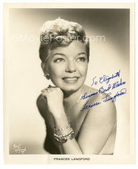 2a298 FRANCES LANGFORD signed 8x10 still '42 when she made Yankee Doodle Dandy by Bruno!