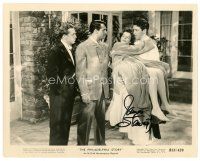2a306 JAMES STEWART signed 8x10 still R55 with Katharine Hepburn, Cary Grant & John Howard!