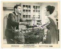 2a311 JEAN SIMMONS signed 8x10 still '63 indoors with Robert Preston from All the Way Home!