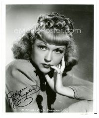 2a323 JOYCE COMPTON signed 8x10 still '40s head & shoulders portrait with her hand on her head!