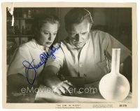 2a327 JUNE ALLYSON signed 8x10 still '52 close up with Arthur Kennedy from The Girl in White!
