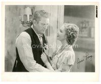 2a328 JUNE LANG signed 8x10 still '37 close up with Victor McLaglen in Nancy Steele is Missing!