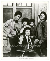 2a334 LAWRENCE HILTON-JACOBS TV signed 8x10 still '70s with his Welcome Back Kotter co-stars!