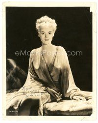 2a338 MARIE WILSON signed 8x10 still '30s sexy close up glamour shot seated in dressing gown!