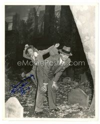 2a353 PRISCILLA LANE signed 8x10 still '44 kicking Cary Grant in Arsenic & Old Lace by Marigold!