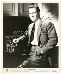 2a360 RICHARD TODD signed 8x10 still '55 great close up smoking portrait from Dam Busters!