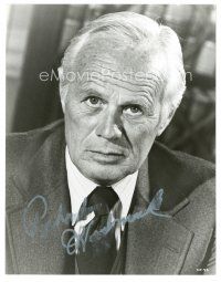 2a361 RICHARD WIDMARK signed 8x10 still '76 head & shoulders portrait from The Domino Principle!