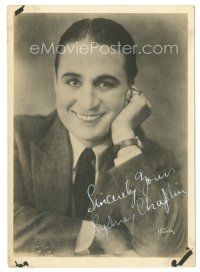2a427 SYD CHAPLIN signed deluxe 5x7 still '20s portrait of Charlie's half-brother by Hoover!