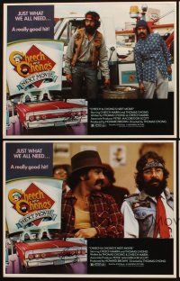 2a145 CHEECH & CHONG'S NEXT MOVIE set of 4 signed LCs '80 ALL by Tommy Chong!