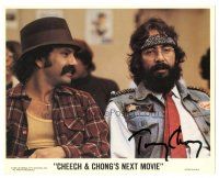 2a277 CHEECH & CHONG'S NEXT MOVIE signed 8x10 mini LC '80 by Tommy Chong, who's with Cheech Marin!