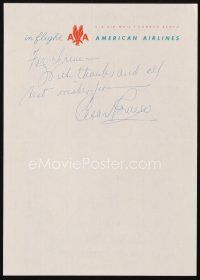 2a222 CESAR ROMERO signed letterhead + 4x5 REPRO still '61 can be framed together!
