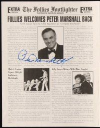 2a219 PETER MARSHALL signed stage play program '03 when he appeared in Hooray for Hollywood!