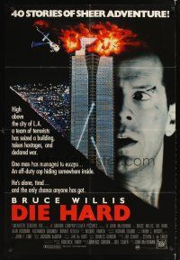 2b331 DIE HARD Aust 1sh '88 cop Bruce Willis is up against twelve terrorists, crime classic!