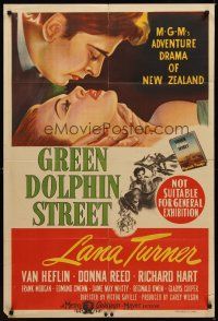 2b334 GREEN DOLPHIN STREET Aust 1sh '47 sexy Lana Turner, Van Heflin, by Samson Raphaelson!