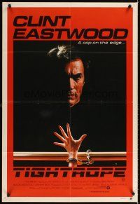 2b366 TIGHTROPE Aust 1sh '84 Clint Eastwood is a cop on the edge, cool handcuff image!