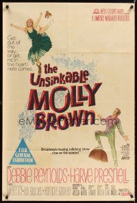 2b368 UNSINKABLE MOLLY BROWN Aust 1sh '64 Debbie Reynolds, get out of the way or hit in the heart!