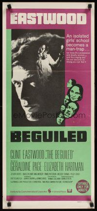 2b388 BEGUILED Aust daybill '71 art of Clint Eastwood & Geraldine Page, Don Siegel