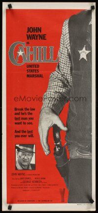 2b395 CAHILL Aust daybill '73 George Kennedy, classic United States Marshall big John Wayne!