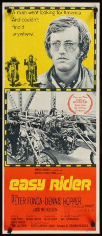 2b470 EASY RIDER Aust daybill '69 Peter Fonda, motorcycle classic directed by Dennis Hopper!