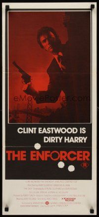 2b479 ENFORCER Aust daybill '76 photo of Clint Eastwood as Dirty Harry by Bill Gold!