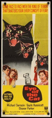 2b481 EYE OF THE CAT Aust daybill '69 Michael Sarrazin, Hunnicutt, shatters your concept of fear!