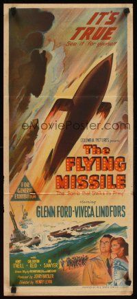 2b499 FLYING MISSILE Aust daybill '51 Glenn Ford, Viveca Lindfors, smart bomb that stalks prey!