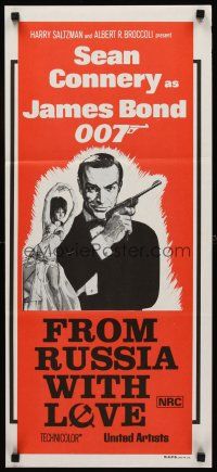 2b510 FROM RUSSIA WITH LOVE Aust daybill R70s Sean Connery is Ian Fleming's James Bond 007!