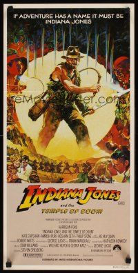 2b578 INDIANA JONES & THE TEMPLE OF DOOM Aust daybill '84 art of Harrison Ford by Mike Vaughan!
