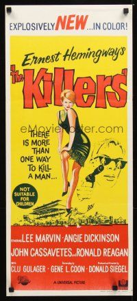 2b606 KILLERS Aust daybill '64 Don Siegel, Hemingway, Lee Marvin, sexy Angie Dickinson!