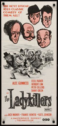 2b618 LADYKILLERS Aust daybill R72 cool art of guiding genius Alec Guinness, gangsters!