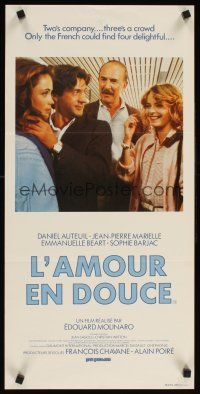 2b619 L'AMOUR EN DOUCE Aust daybill '86 Daniel Auteuil, Emmanuelle Beart!