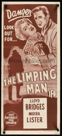 2b636 LIMPING MAN Aust daybill '53 Lloyd Bridges, Moira Lister, don't turn your back!
