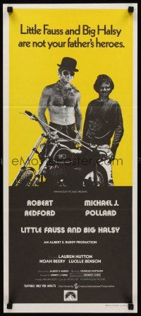 2b641 LITTLE FAUSS & BIG HALSY Aust daybill '70 barechested Robert Redford & Michael J. Pollard!