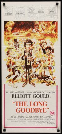 2b645 LONG GOODBYE Aust daybill '74 Elliott Gould as Philip Marlowe, Sterling Hayden, film noir!