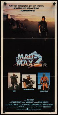2b651 MAD MAX 2: THE ROAD WARRIOR Aust daybill '81 George Miller, Mel Gibson returns as Mad Max!