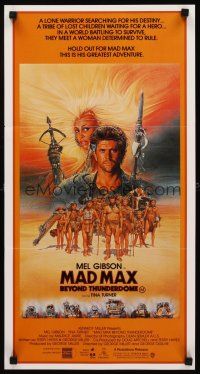 2b652 MAD MAX BEYOND THUNDERDOME Aust daybill '85 art of Gibson & Tina Turner by Richard Amsel!