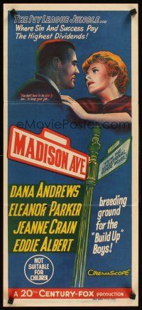 2b654 MADISON AVENUE Aust daybill '61 Dana Andrews wants Eleanor Parker to be nice to him!