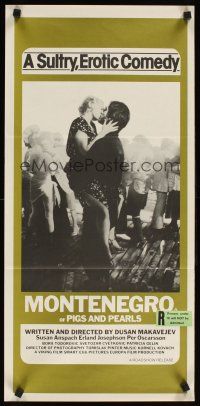 2b682 MONTENEGRO Aust daybill '81 Dusan Makavejev, Susan Anspach, sultry image!