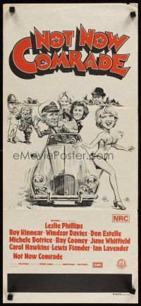 2b702 NOT NOW COMRADE Aust daybill '76 Leslie Phillips, Roy Kinnear, English comedy!