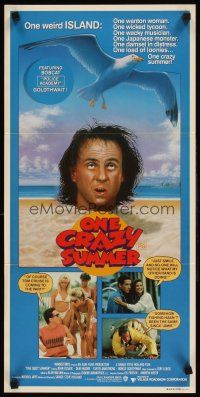 2b712 ONE CRAZY SUMMER Aust daybill '86 John Cusack, Demi Moore, Bobcat Goldthwait!