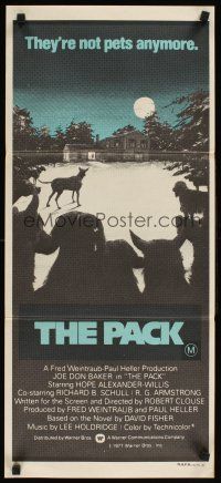 2b719 PACK Aust daybill '77 cool silhouette art of rabid dogs, they're not pets anymore!