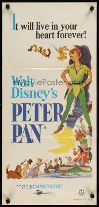 2b730 PETER PAN Aust daybill R70s Walt Disney animated cartoon fantasy classic!